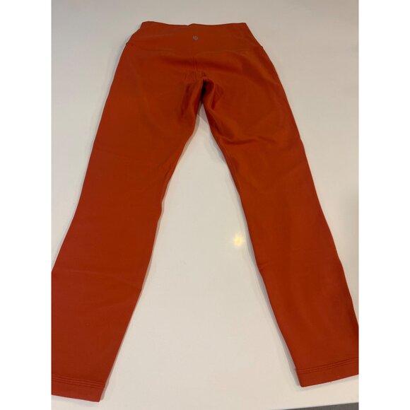 Lululemon Rust Orange High-Waisted Full-Length Leggings Womens Size S - Picture 6 of 8